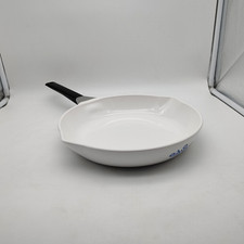 Corning Ware Cornflower Blue Broil/Bake Tray with Wire Chrome Cradle and Wood Handles — listing 6