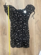Ultra Flirt Black Floral Sleeveless Choker-Neck Sun Dress, Women's M, listing 3