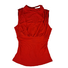 Cue Red Ruched Sleeveless Cocktail Dress, Size 16