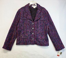 Multicolor Bouclé Tweed Longline Blazer — listing 5