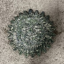 Cast Concrete Sun Face Wall Plaque with Cupped Hands Bird Feeder/Planter — listing 5