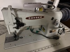 Consew Industrial Sewing Machine on Complete Table with Clutch Motor and Lamp — listing 4