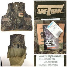 Saf-T-Bak Woodland Camo Hunting Camp Vests (Pair) - Made in USA — listing 2