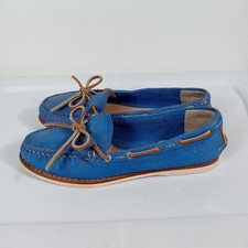 Frye Quincy Tie Leather Boat Shoe Light Blue Women's Size 10 — listing 6