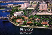 San Diego Seaport Village Aerial Skyline Postcard (MA-927) — listing 3