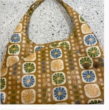 Caribbean Joe Tropical Print Canvas Tote Pocketbook, Multi with White Leather Trim — listing 4