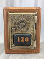 Vintage Post Office Box Door Coin Bank with Brass Combination Lock #404