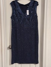 Roz & Ali Teal Green Crochet Lace Fit-and-Flare Belted Dress, Size 8 — listing 4