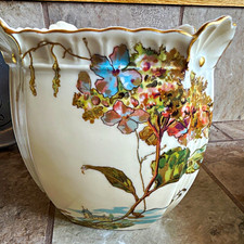 Vintage 1970s Ceramic Lidded Storage Canister with Mod Floral Decoration