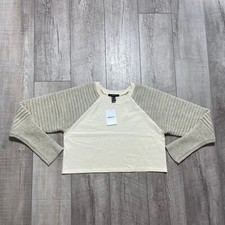 Forever 21 Ribbed Knit Sweetheart Neckline Long-Sleeve Top, Size S — listing 4