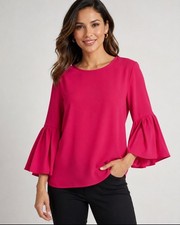 Zara Textured Crinkle Camel Blouse, Size M, New With Tags — listing 3