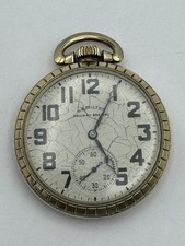 Antique Hamilton Open-Face Railroad-Grade Pocket Watch, Gold-Filled Case — listing 4