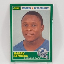 1989 Score Barry Sanders Rookie Card #257 Detroit Lions — listing 4