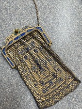 Vintage Whiting & Davis Style Gold Mesh Bandana Scarf Necklace — listing 4