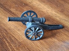 Vintage Cast Iron & Brass Model Field Artillery Cannon (Decorative)