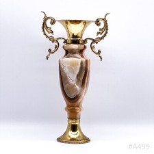 Banded Onyx Marble Amphora-Form Vase — listing 6