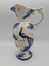 Blue and Gold Faience-Style Ceramic Vase with Two Cachepots/Jardinières — listing 2