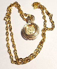 Caravelle Vintage Pendant Watch with Sunburst Textured Gold-Tone Case — listing 3