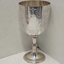 Silver-Plated Trumpet-Form Wine Goblet with Decorative Knop Stem — listing 6