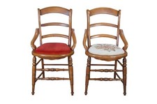 Antique Eastlake Victorian Walnut Parlor Side Chair with Floral Needlepoint Upholstery