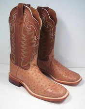 ostrich cowboy Full Quill Ostrich Leather Western Cowboy Boots Butterscotch — listing 4