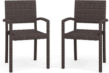 Outdoor Resin Wicker Stacking Patio Armchair — listing 2