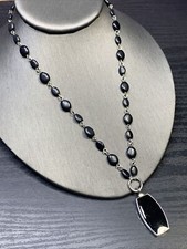 Liz Claiborne Beaded Statement Necklace with Faux Pearls, Metallic Crystals & Rhinestone Rondelles — listing 5