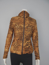 Mila & Milo Women's Animal Print Zip-Front Jacket, Size L — listing 3