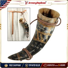 Natural Cattle Horn Drinking Horn with Curved Tip