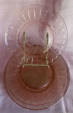 Pink Depression Glass Floral Poinsettia Pattern 8" Berry/Cereal Bowl — listing 5
