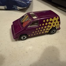 1985 Hot Wheels Ford Aerostar Van Metallic Purple with Yellow Dots