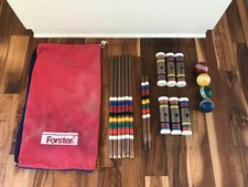 Vintage Wooden Croquet Set with Mallets, Balls, Wickets and Stakes in Original Box — listing 2