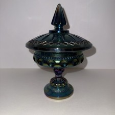 Small Clear Glass Lidded Candy Jar / Apothecary Trinket Jar with Ball Finial — listing 2