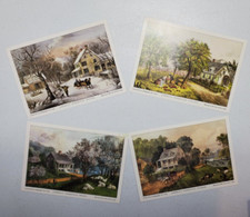Set of 4 Currier & Ives Four Seasons Decorative Wall Plates — listing 6