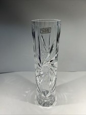 Violetta Polish crystal Hand-Cut 24% Lead Crystal Pinwheel Vase, Made in Poland, 8.25" Tall — listing 4