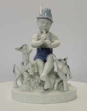 Gerold Porzellan Bavaria Porcelain Figurine Boy Playing Flute with Two Goats — listing 6