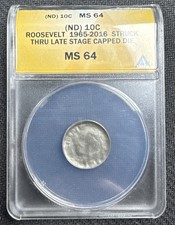 US Roosevelt Dime with Significant Struck-Through / Grease-Filled Die Error