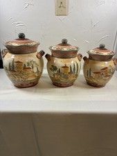 Certified International Firenze Ivory Ceramic Canister with Lid (from 3-pc Canister Set #22606) Complete 3-piece set — listing 2