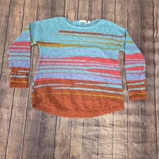 Soft Surroundings Women's Watercolor Print Lightweight Knit V-Neck Sweater — listing 2