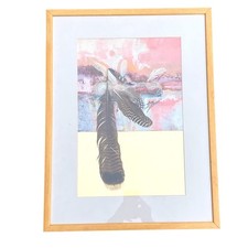 Large Mixed Media Abstract Autumn Leaves Painting, Signed, Framed — listing 5