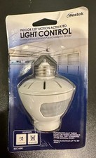 Westek Indoor Motion Activated Light Control MLC2BC, 75W Max CFL Compatible Screw-In Socket Adapter, listing 4