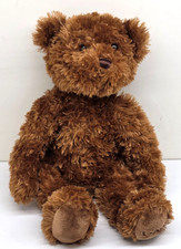 Brown Plush Teddy Bear with Sheer Brown Ribbon Bow