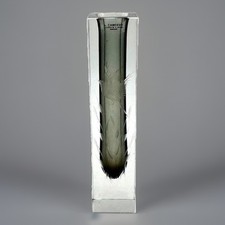 Murano Sommerso Art Glass Vase, Multicolor Rainbow Cased Glass — listing 3