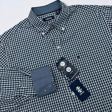 IZOD Men's Red Gingham Check Long-Sleeve Button-Down Shirt, Size L — listing 2