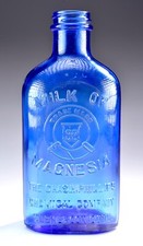Vintage Cobalt Blue Glass Milk of Magnesia / Medicine Bottle by Owens-Illinois — listing 2