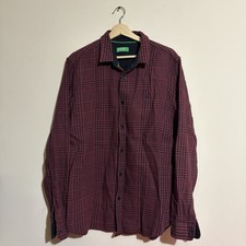 Vintage United Colors of Benetton Plaid Flannel Button-Up Shirt, Made in Italy, Size L — listing 4