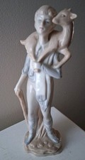 Porcelain Shepherd Boy Figurine with Staff