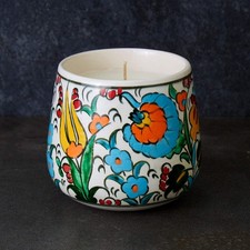 Handpoured Candle in Blue & White Ceramic Bowl