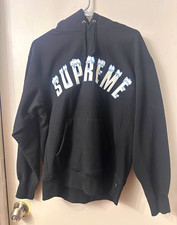 Supreme Arc Logo Hooded Sweatshirt, Navy, Size M — listing 6