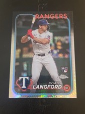 2024 Topps Chrome Wyatt Langford Rookie Cup X-Fractor Refractor, Texas Rangers